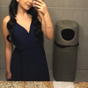 Navy blue maxi formal dress